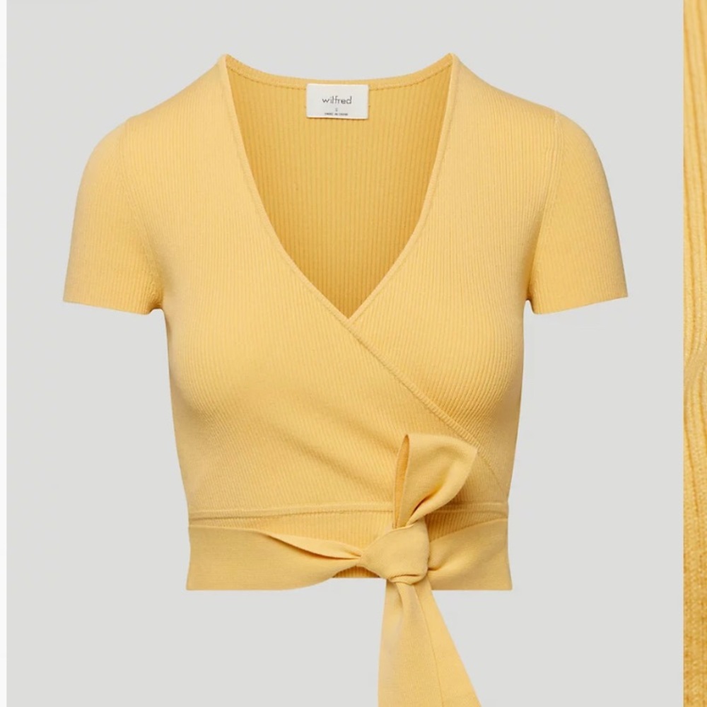 Aritzia “all tied up sweater”- stunning and rare colour!